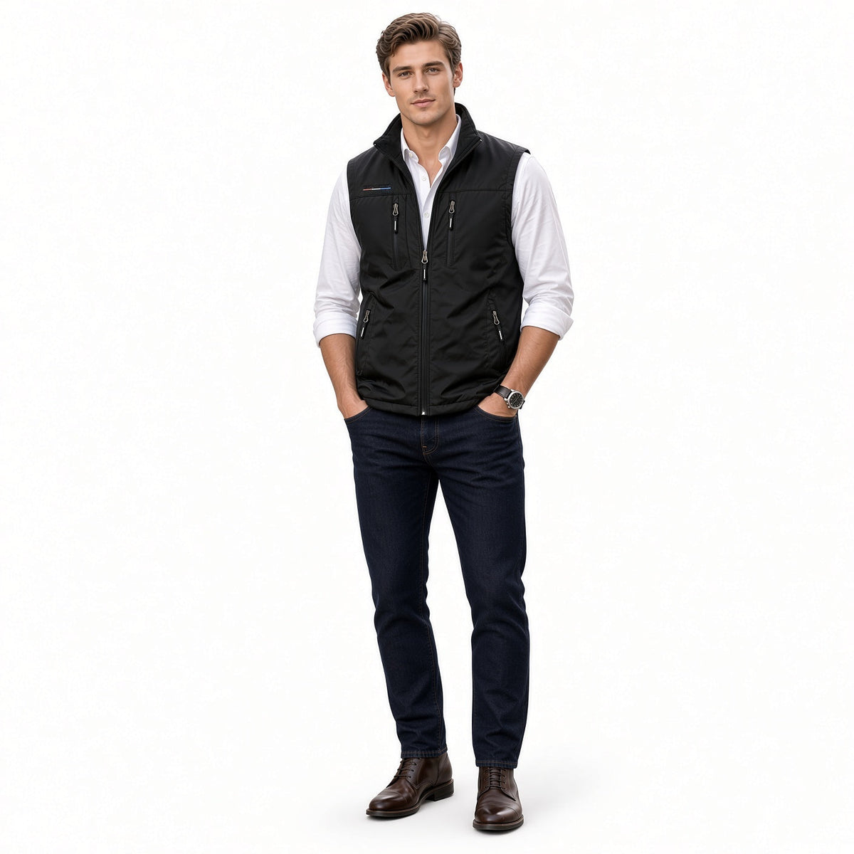 SANDO Multi-pockets Fleece Vest