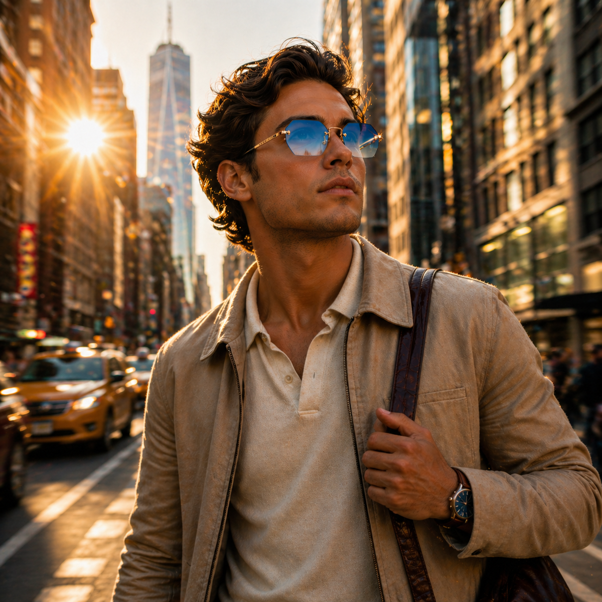 TESORO Polygon Rimless Sunglasses
