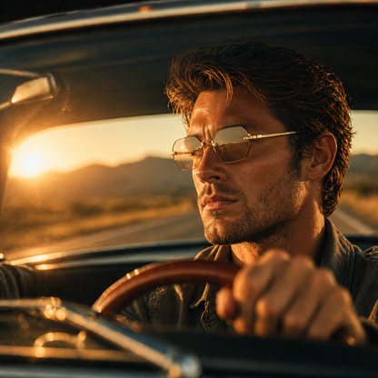 TESORO Polygon Rimless Sunglasses