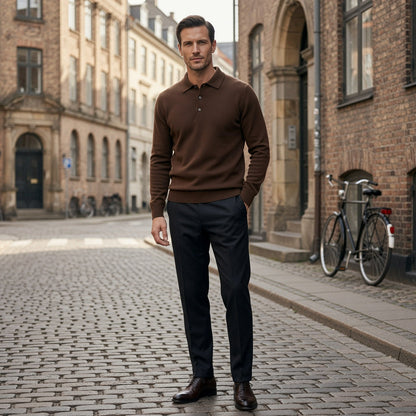 TREY Cashmere Polo Sweater