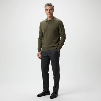 TREY Cashmere Polo Sweater