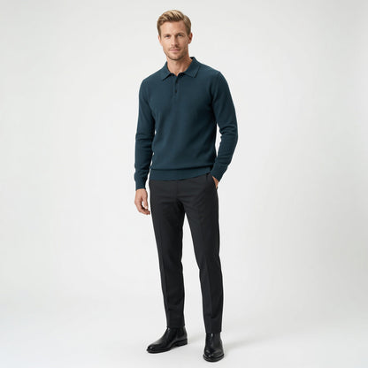 TREY Cashmere Polo Sweater
