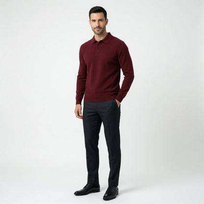 TREY Cashmere Polo Sweater