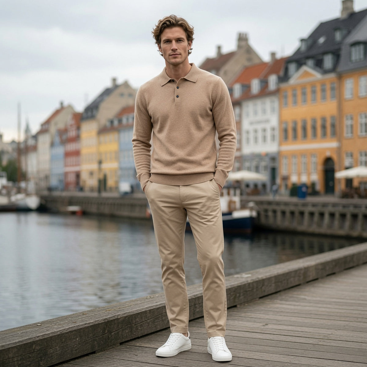 TREY Cashmere Polo Sweater