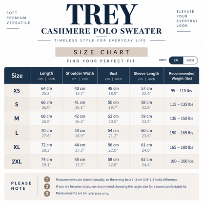 TREY Cashmere Polo Sweater