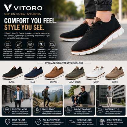 VITORO Slip-On Casual Sneakers