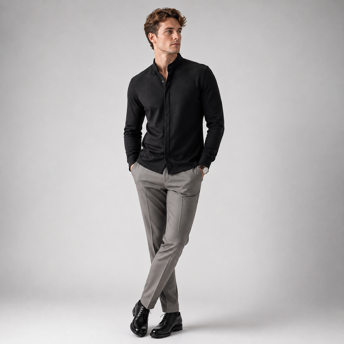 WINDHAM Premium Mandarin Collar Shirt