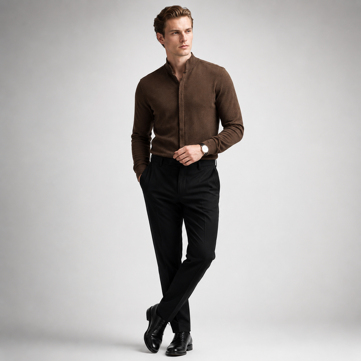 WINDHAM Premium Mandarin Collar Shirt
