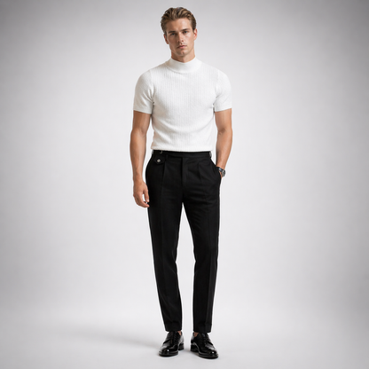 ZENO Premium Textured Mock Neck T-Shirt