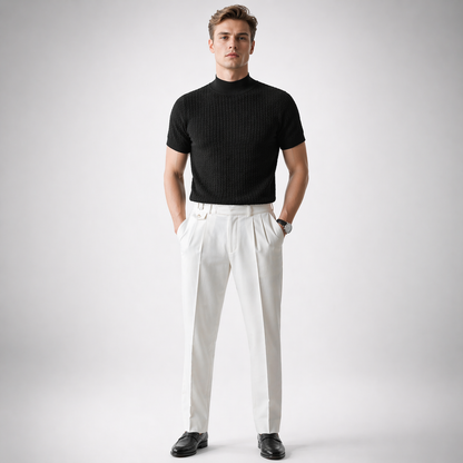 ZENO Premium Textured Mock Neck T-Shirt