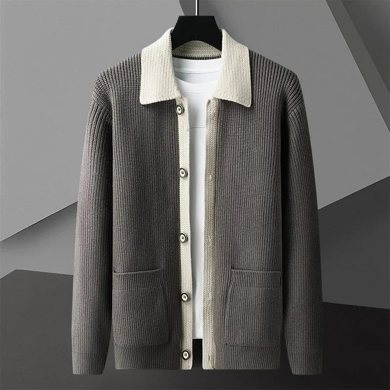 APOLLO Two-Tone Knitted Cardigan