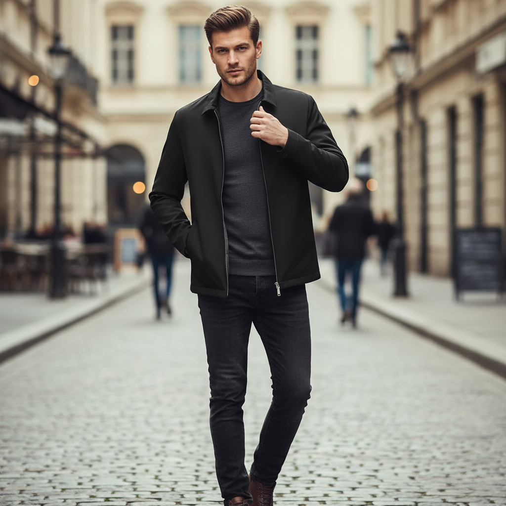 Monza Flip Collar Casual Jacket