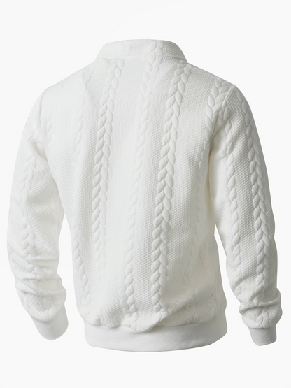 OLAV Premium Cable-Knit Quarter-Zip