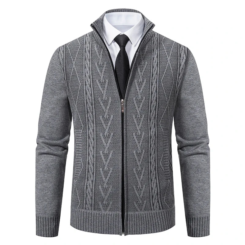 RONAL Cashmere Knitted Zipper Sweater
