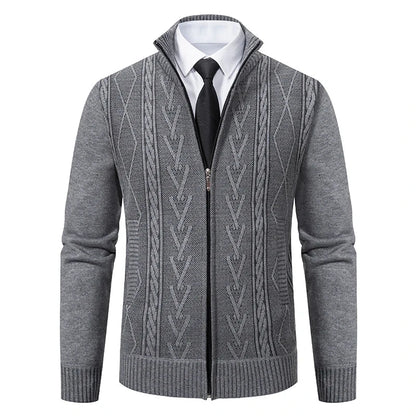 RONAL Cashmere Knitted Zipper Sweater