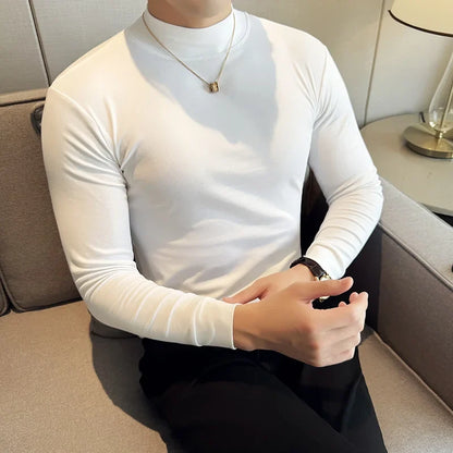ELIO Premium Mock Neck Long Sleeve Shirt