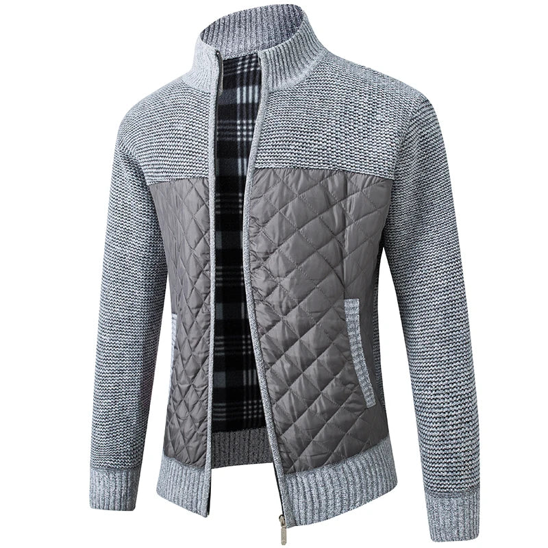 ZACH Quilted Retro Zipper Sweater