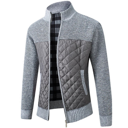 ZACH Quilted Retro Zipper Sweater