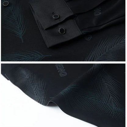 Bordeaux Noir Feather Shirt