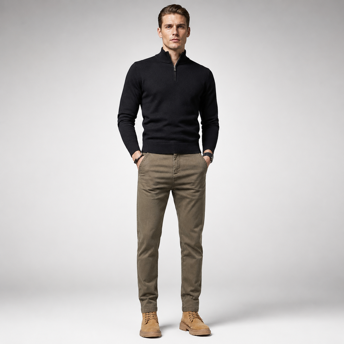 LANRIK Slim-Straight Casual Pants