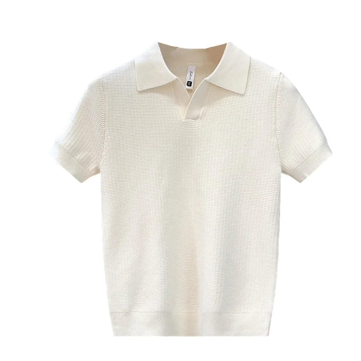 Men´s Knitted V-neck Polo Shirt