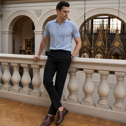 Belmont Stripe Summer Polo Shirt