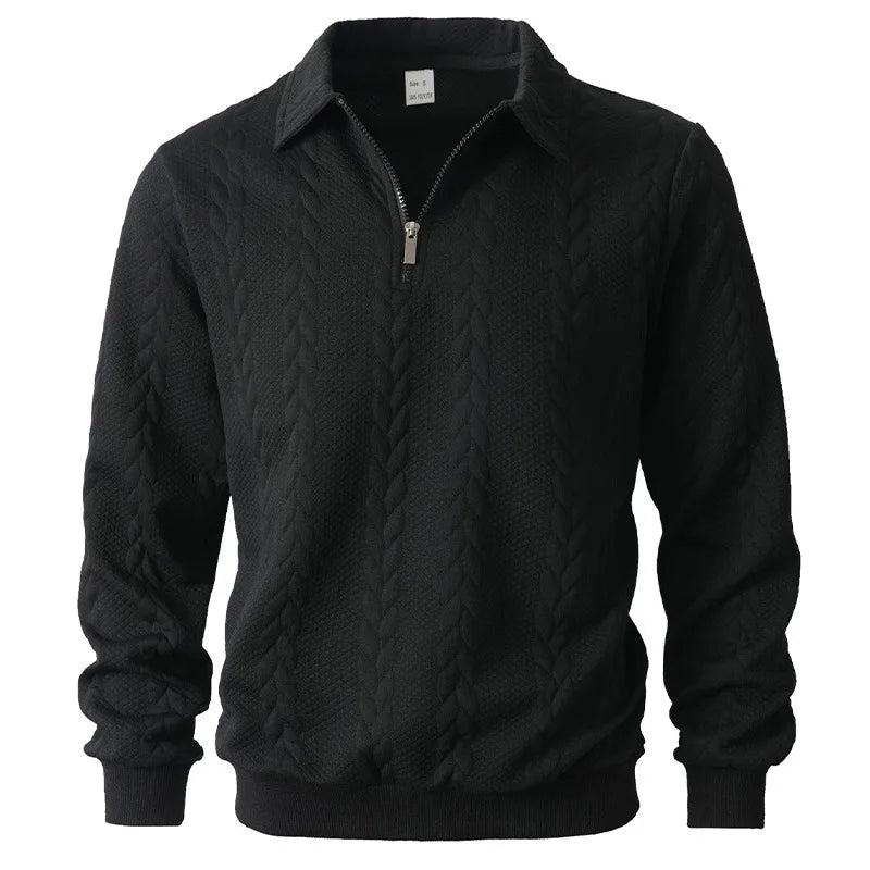 OLAV Premium Cable-Knit Quarter-Zip