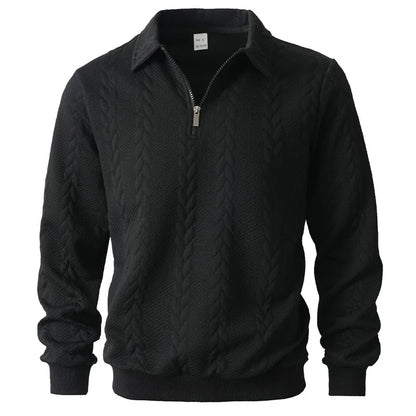 OLAV Premium Cable-Knit Quarter-Zip