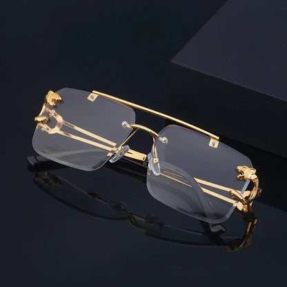 PANTHERA Rimless Retro Sunglasses