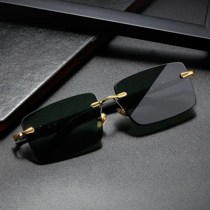 AURA Rimless Rectangle Tinted Shades