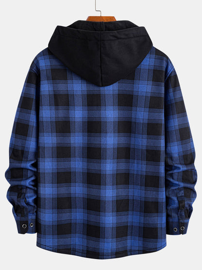 Arvento Cozy Hooded Flannel Shirt