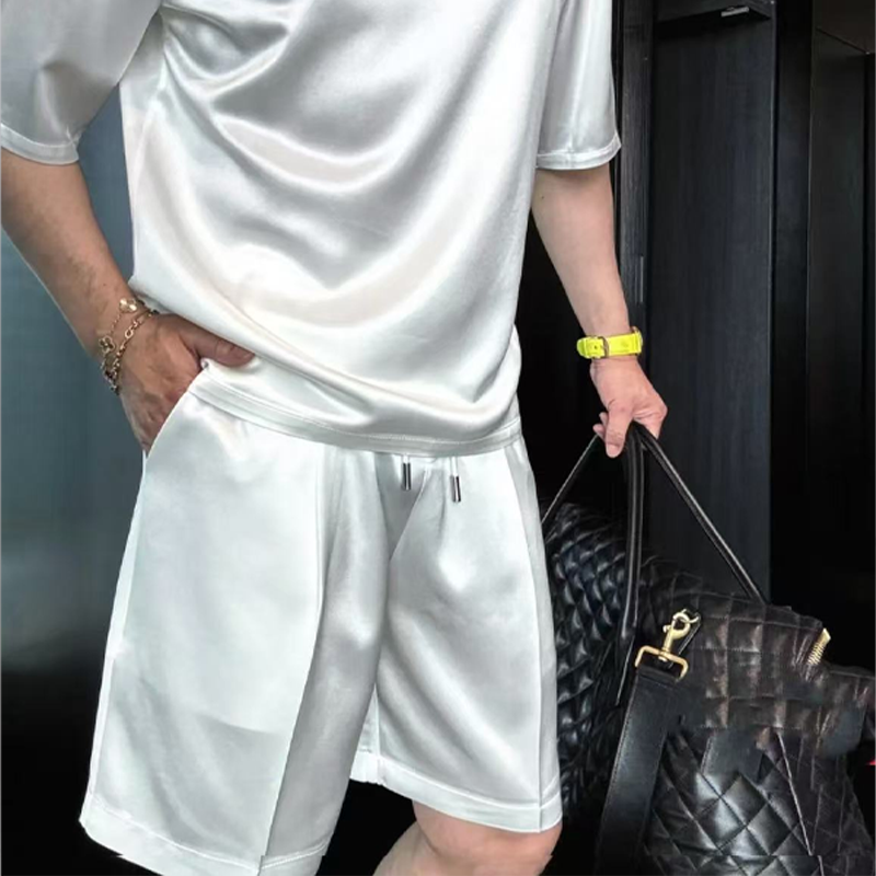 SETA Luxury Silky Top & Shorts 2-Piece Set