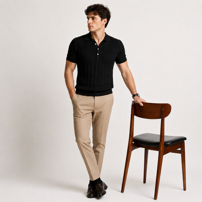 Belmont Stripe Summer Polo Shirt