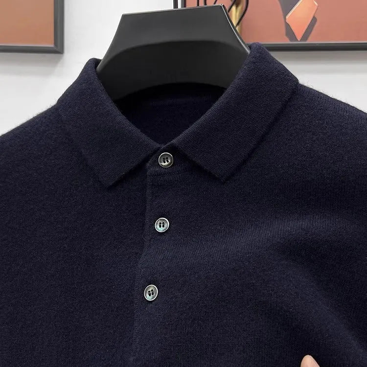 TREY Cashmere Polo Sweater
