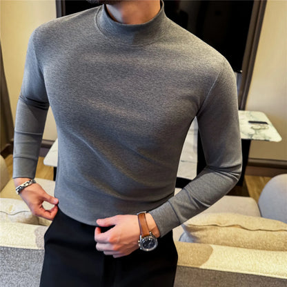 ELIO Premium Mock Neck Long Sleeve Shirt