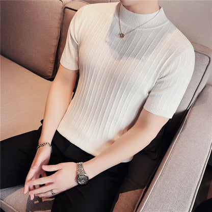 Baldwin Ribbed Mock Neck Tee