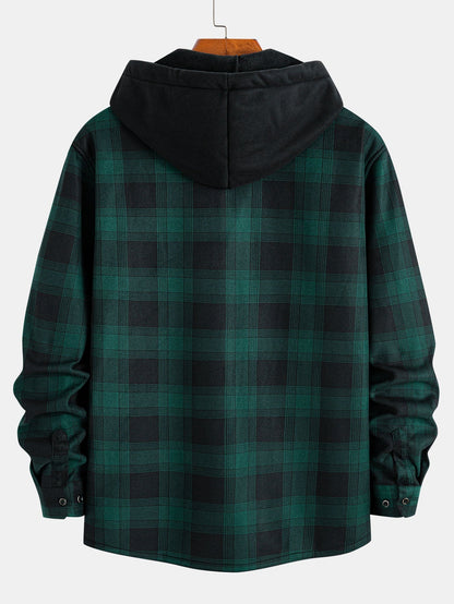 Arvento Cozy Hooded Flannel Shirt