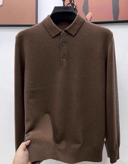 TREY Cashmere Polo Sweater