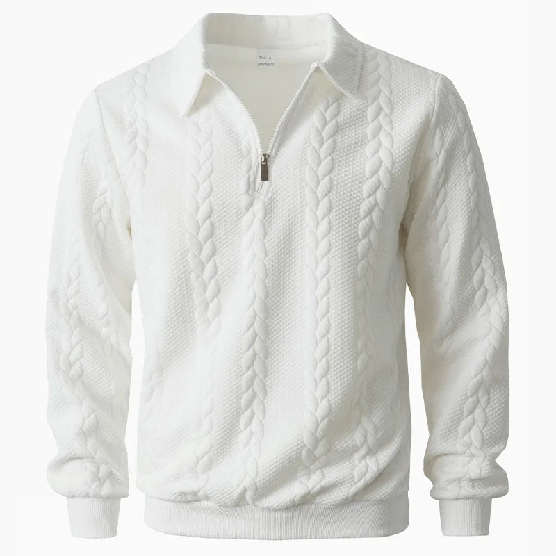 OLAV Premium Cable-Knit Quarter-Zip