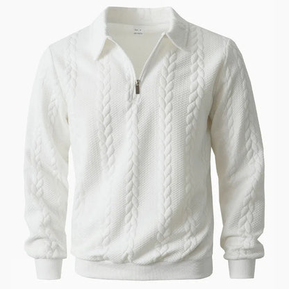 OLAV Premium Cable-Knit Quarter-Zip