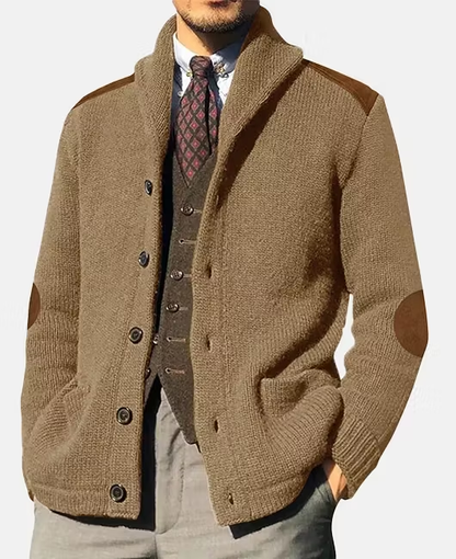 RUDRIK Shawl Collar Suede Cardigan