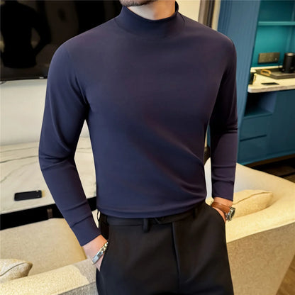ELIO Premium Mock Neck Long Sleeve Shirt