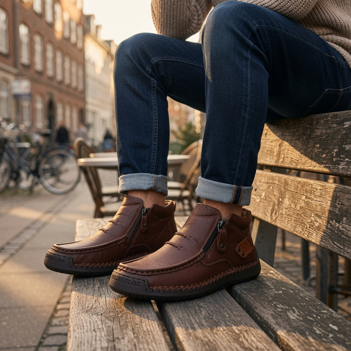 DILLEN Leather Slip-On Orthopedic Shoe