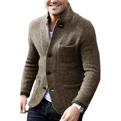 RILEY Single-Breaster Woolen Cardigan