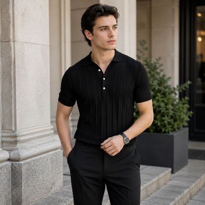 Belmont Stripe Summer Polo Shirt