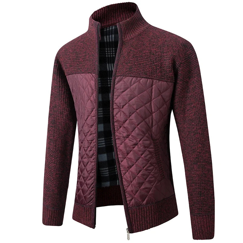 ZACH Quilted Retro Zipper Sweater