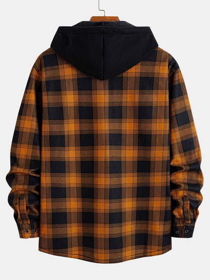 Arvento Cozy Hooded Flannel Shirt