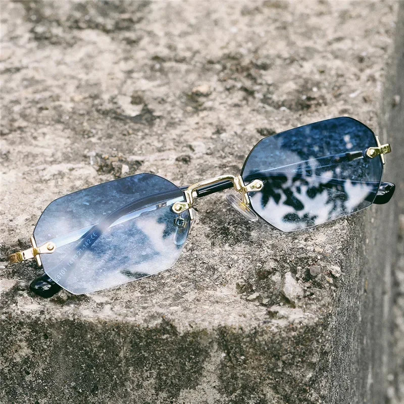 TESORO Polygon Rimless Sunglasses