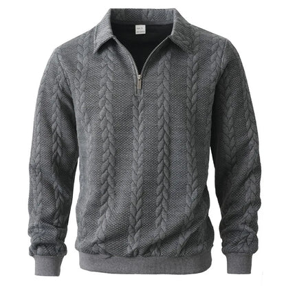 OLAV Premium Cable-Knit Quarter-Zip