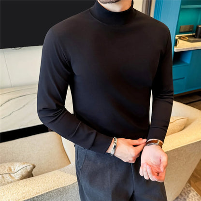 ELIO Premium Mock Neck Long Sleeve Shirt